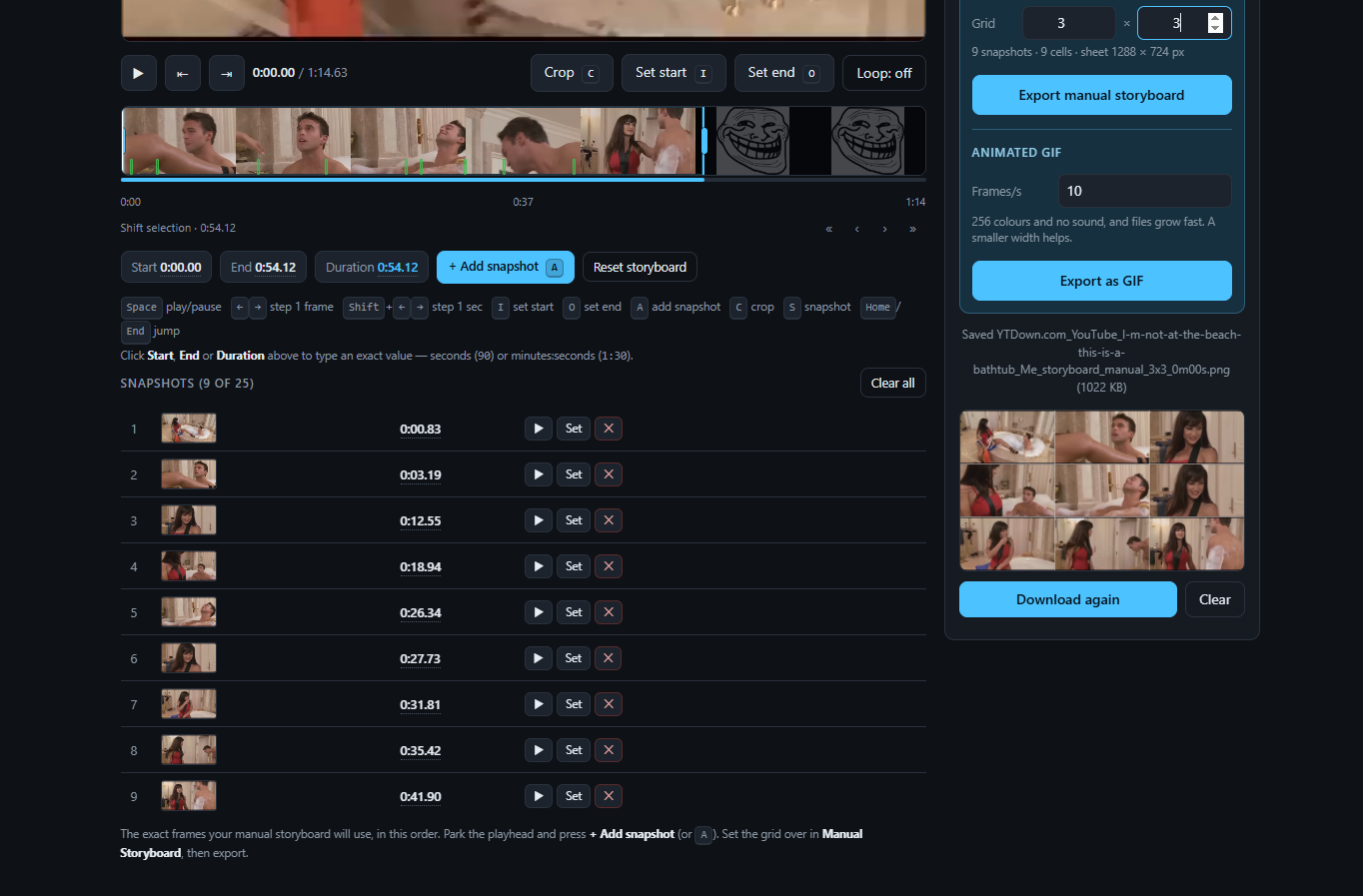 Manually add key frames