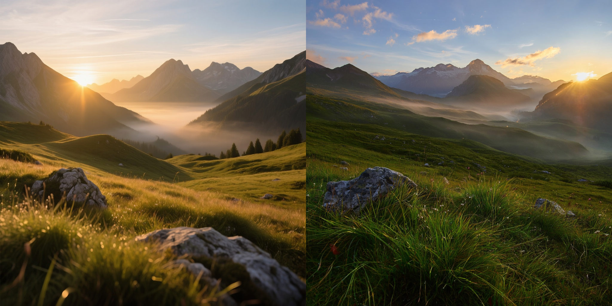 Mountain Landscape Comparison